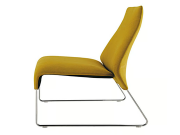 LAZY '05 - Sled base fabric easy chair by B&B Italia - view 3